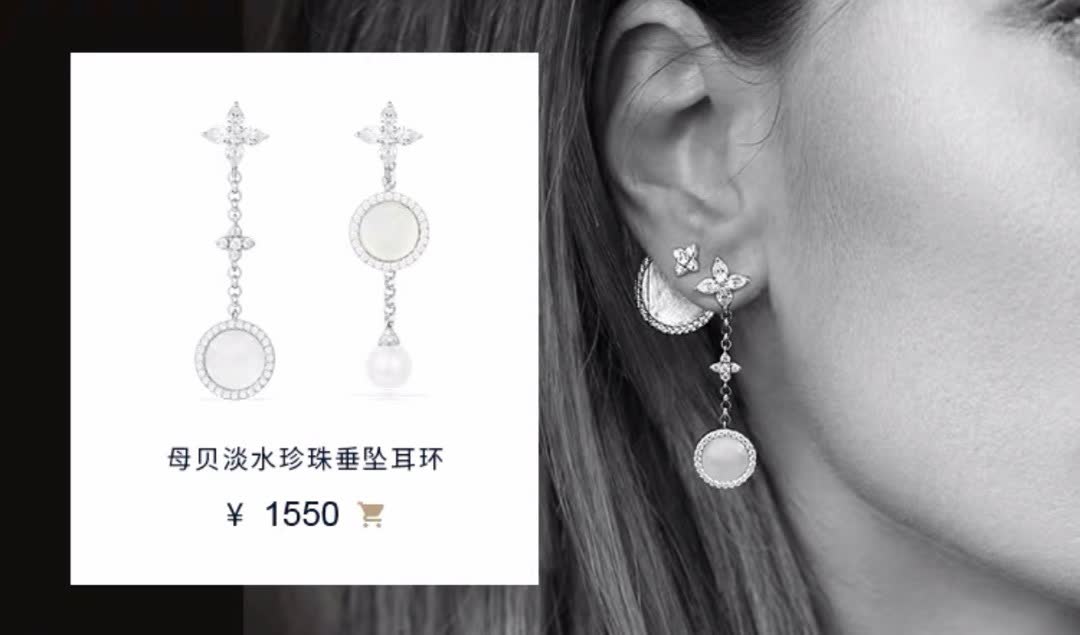 APM Monaco Moonstone and Pearl Earrings